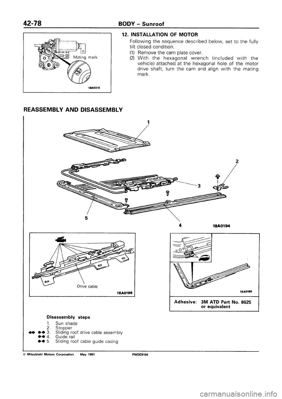 MITSUBISHI SPACE RUNNER 1992 Workshop Manual MITSUBISHI SPACE RUNNER 1992 Workshop Manual