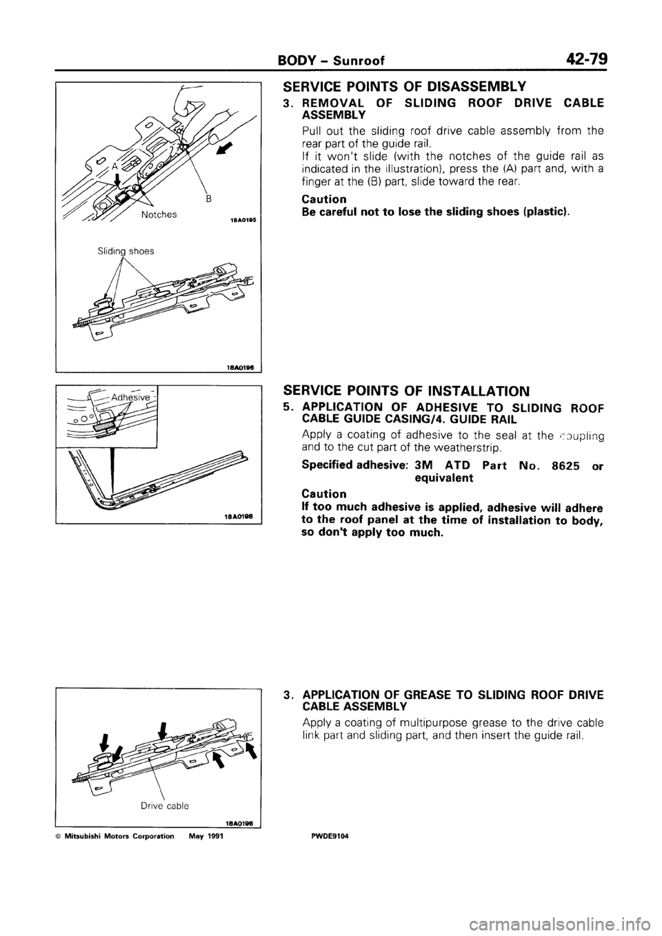 MITSUBISHI SPACE RUNNER 1992 Workshop Manual MITSUBISHI SPACE RUNNER 1992 Workshop Manual