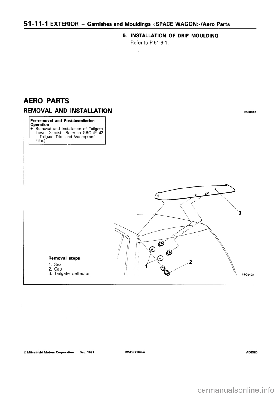 MITSUBISHI SPACE RUNNER 1992 Workshop Manual MITSUBISHI SPACE RUNNER 1992 Workshop Manual