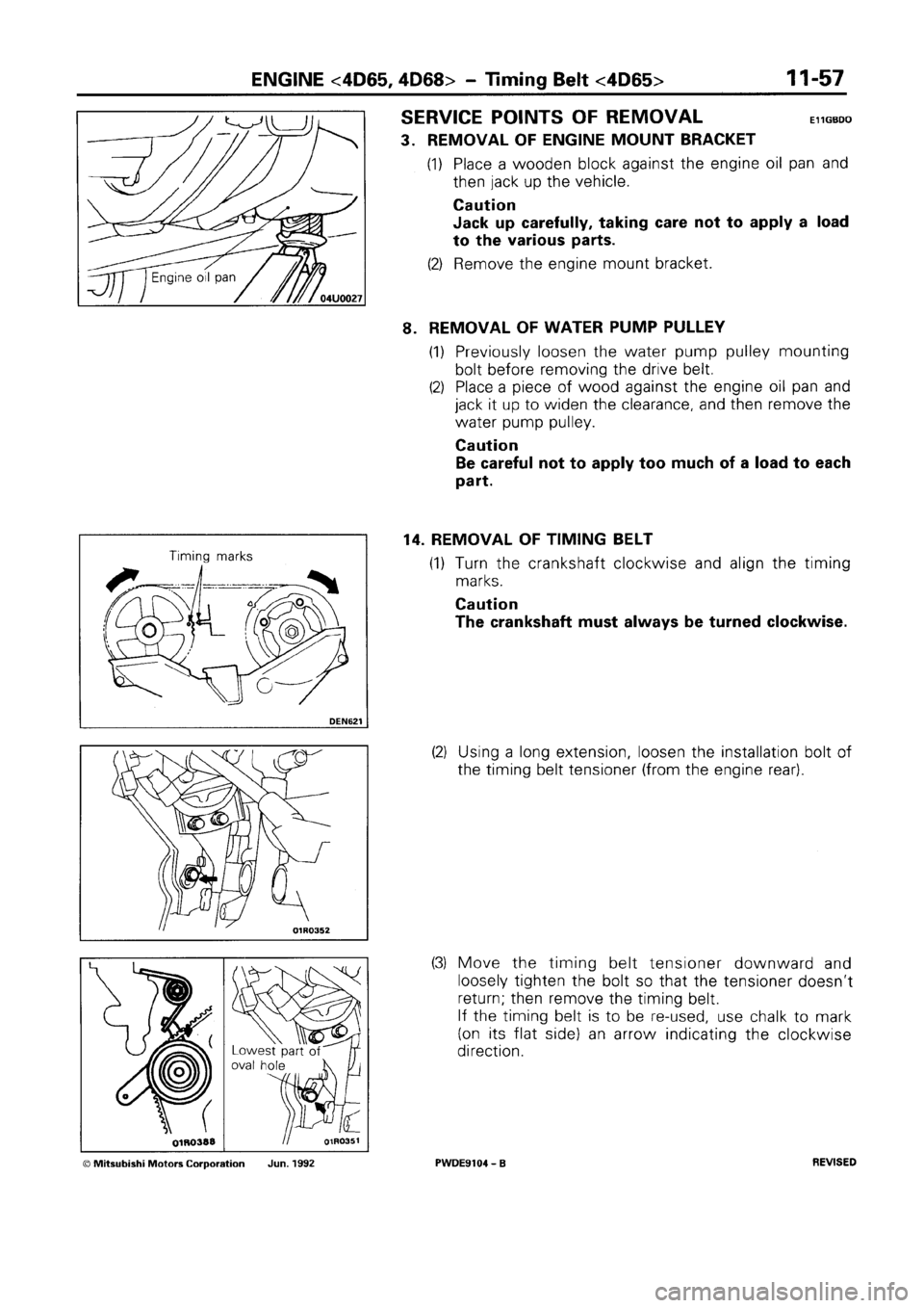 MITSUBISHI SPACE RUNNER 1992  Workshop Manual 