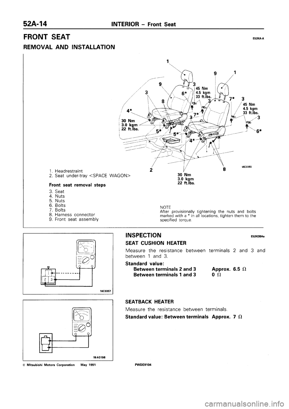 MITSUBISHI SPACE RUNNER 1992 Workshop Manual MITSUBISHI SPACE RUNNER 1992 Workshop Manual