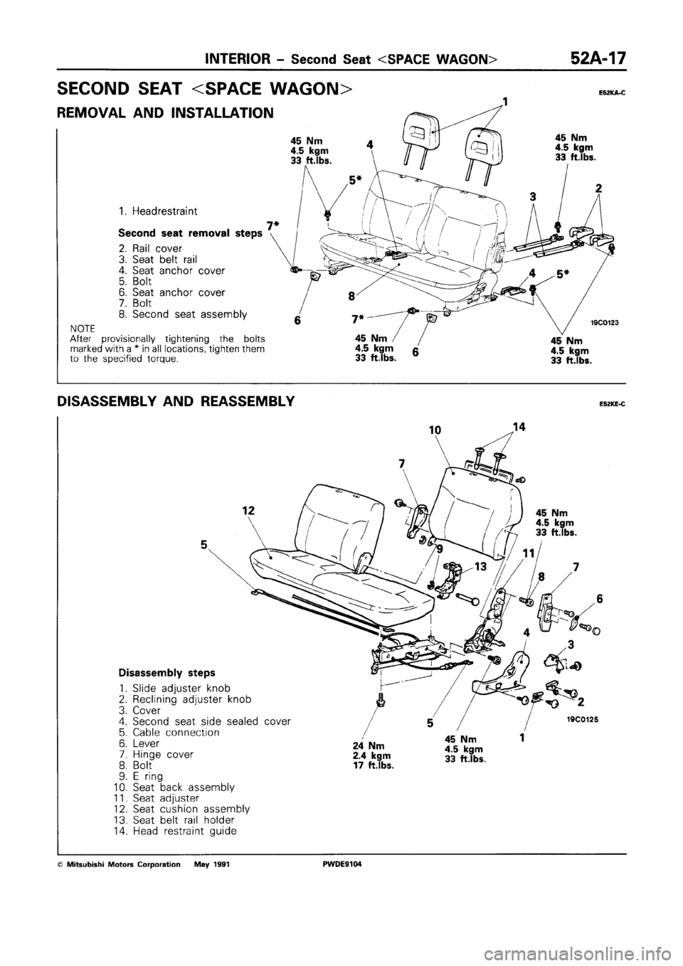 MITSUBISHI SPACE RUNNER 1992 Workshop Manual MITSUBISHI SPACE RUNNER 1992 Workshop Manual