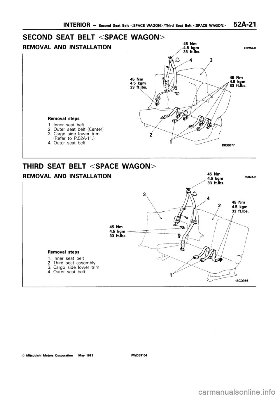 MITSUBISHI SPACE RUNNER 1992 Workshop Manual MITSUBISHI SPACE RUNNER 1992 Workshop Manual