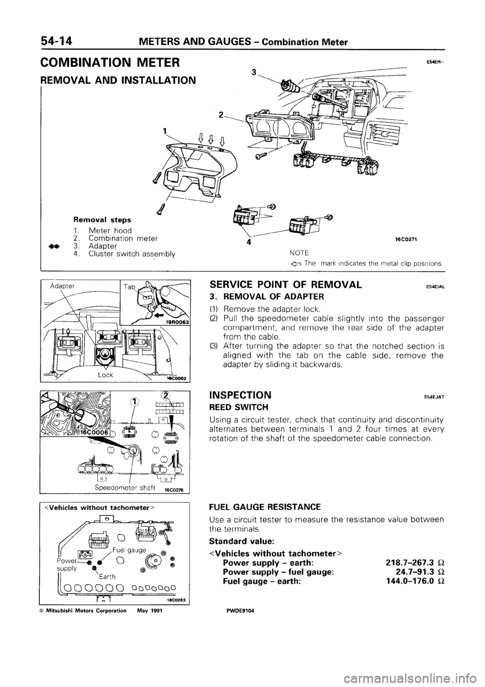 MITSUBISHI SPACE RUNNER 1992 Workshop Manual MITSUBISHI SPACE RUNNER 1992 Workshop Manual