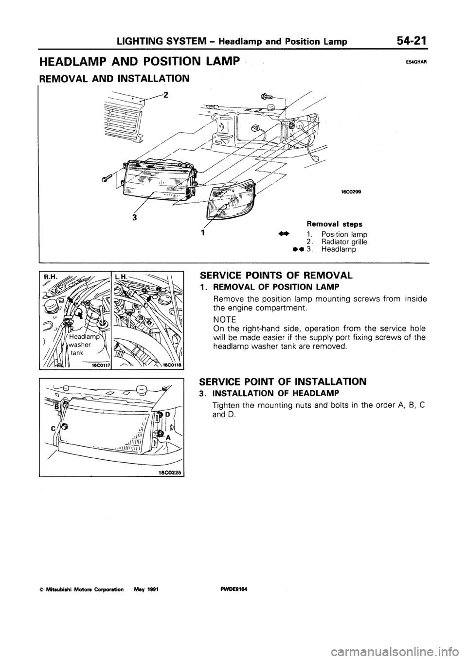 MITSUBISHI SPACE RUNNER 1992 Workshop Manual MITSUBISHI SPACE RUNNER 1992 Workshop Manual