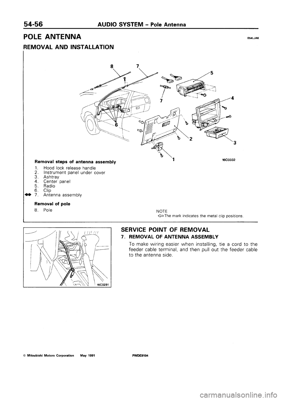 MITSUBISHI SPACE RUNNER 1992 Workshop Manual MITSUBISHI SPACE RUNNER 1992 Workshop Manual