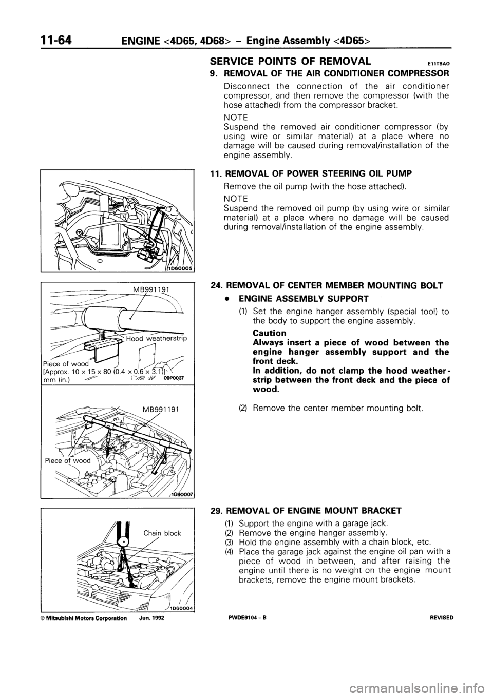 MITSUBISHI SPACE RUNNER 1992  Workshop Manual 