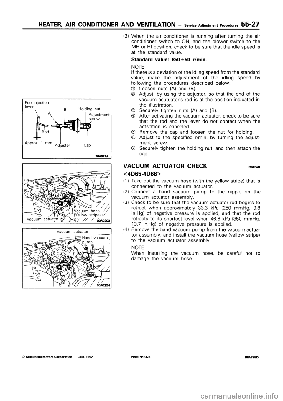 MITSUBISHI SPACE RUNNER 1992 Workshop Manual MITSUBISHI SPACE RUNNER 1992 Workshop Manual