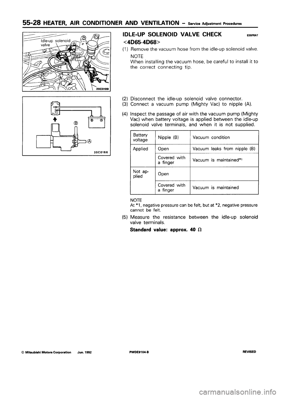 MITSUBISHI SPACE RUNNER 1992 Workshop Manual MITSUBISHI SPACE RUNNER 1992 Workshop Manual
