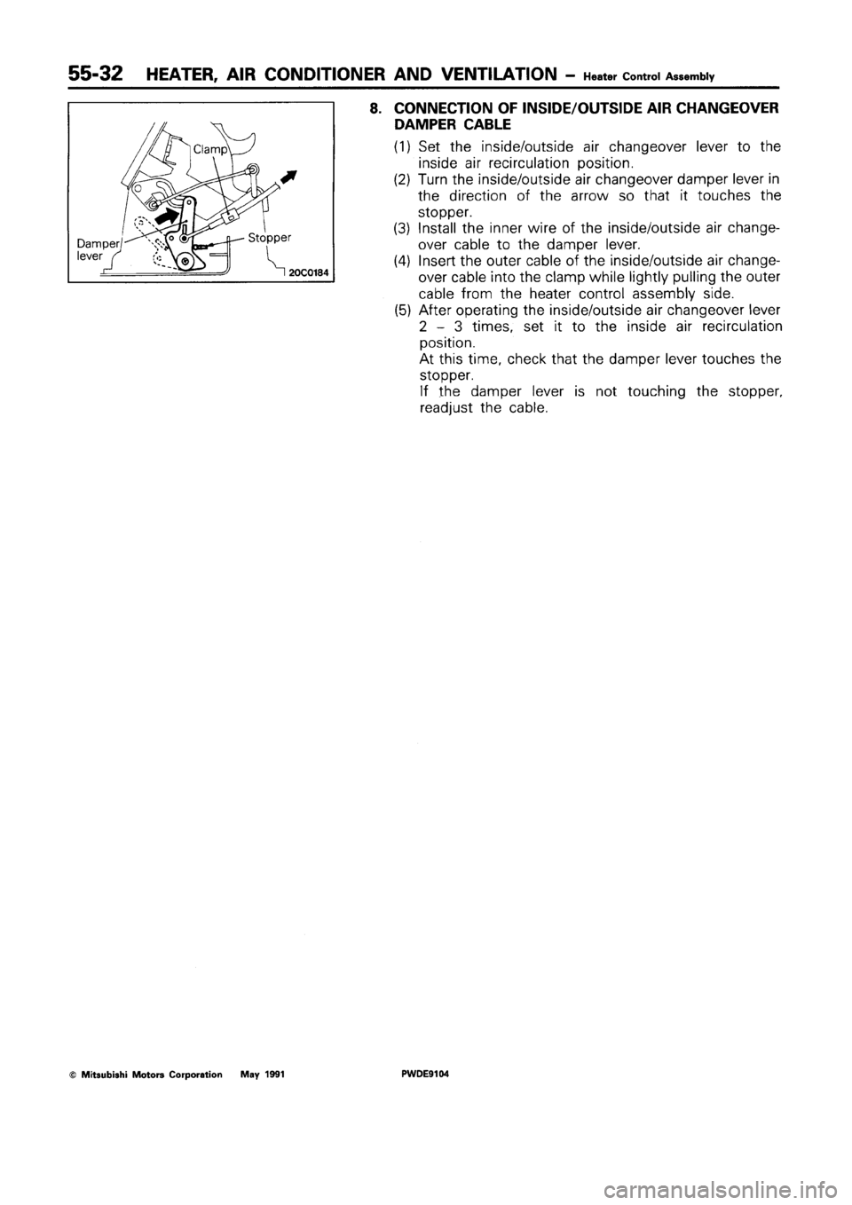 MITSUBISHI SPACE RUNNER 1992 Workshop Manual MITSUBISHI SPACE RUNNER 1992 Workshop Manual