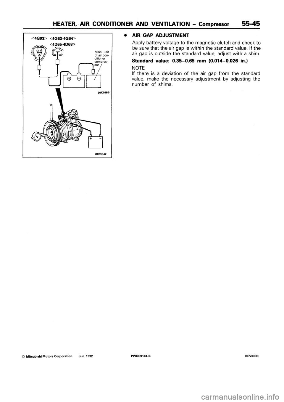 MITSUBISHI SPACE RUNNER 1992 Workshop Manual MITSUBISHI SPACE RUNNER 1992 Workshop Manual