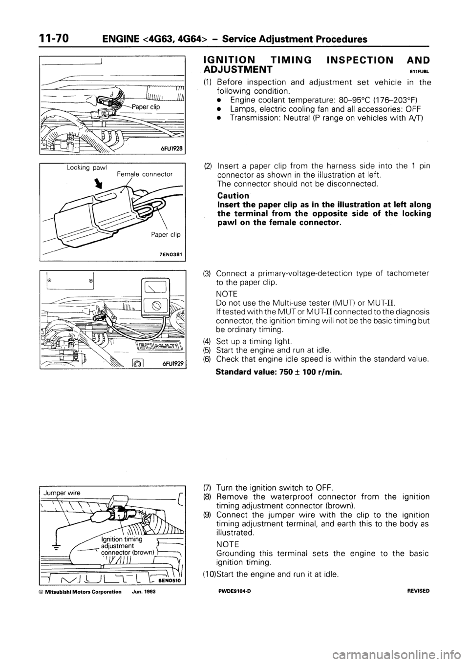 MITSUBISHI SPACE RUNNER 1992  Workshop Manual 