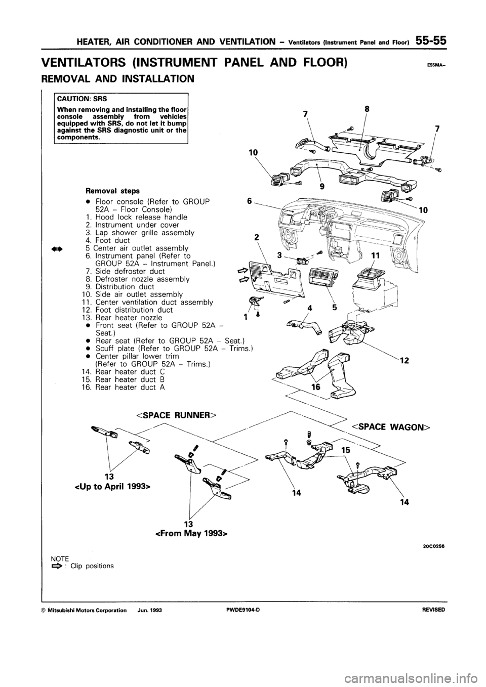 MITSUBISHI SPACE RUNNER 1992 Workshop Manual MITSUBISHI SPACE RUNNER 1992 Workshop Manual