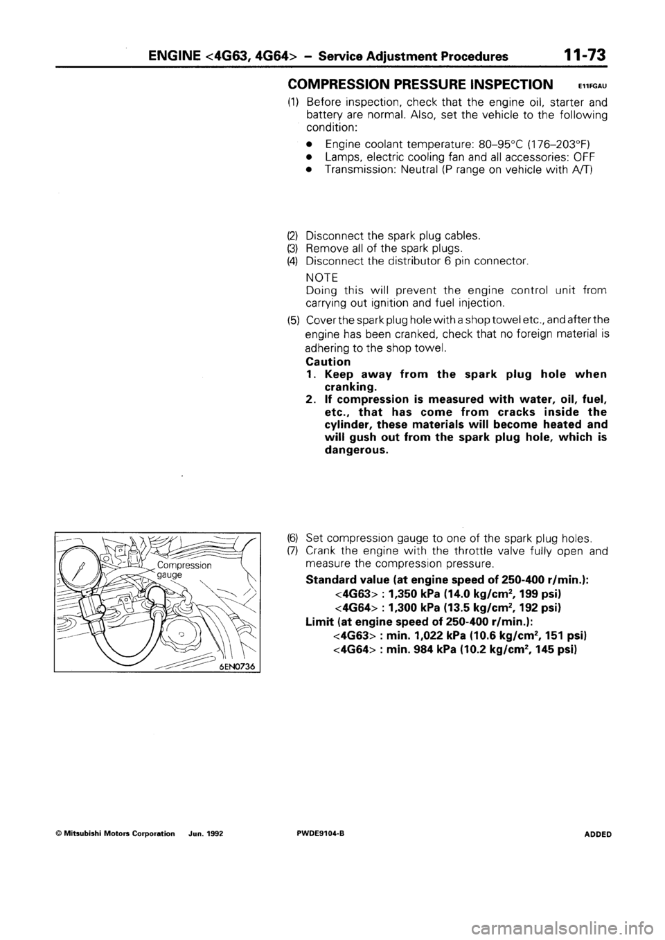 MITSUBISHI SPACE RUNNER 1992 Workshop Manual MITSUBISHI SPACE RUNNER 1992 Workshop Manual