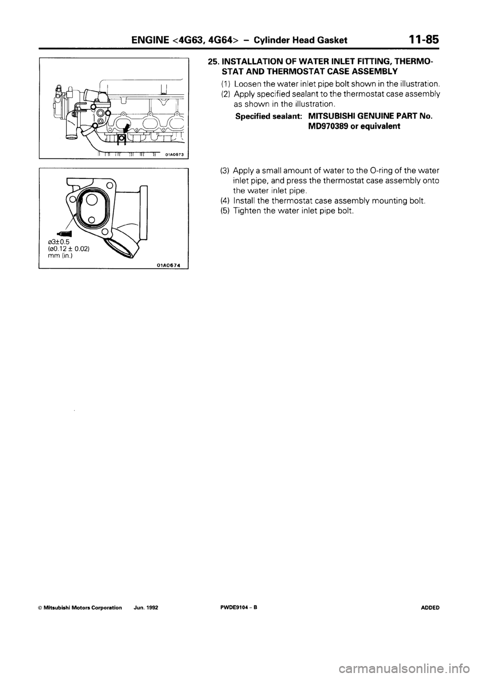 MITSUBISHI SPACE RUNNER 1992 Workshop Manual MITSUBISHI SPACE RUNNER 1992 Workshop Manual