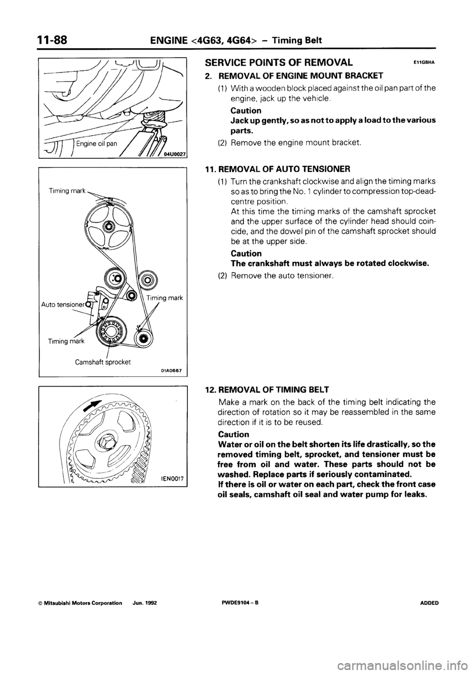 MITSUBISHI SPACE RUNNER 1992 Workshop Manual MITSUBISHI SPACE RUNNER 1992 Workshop Manual
