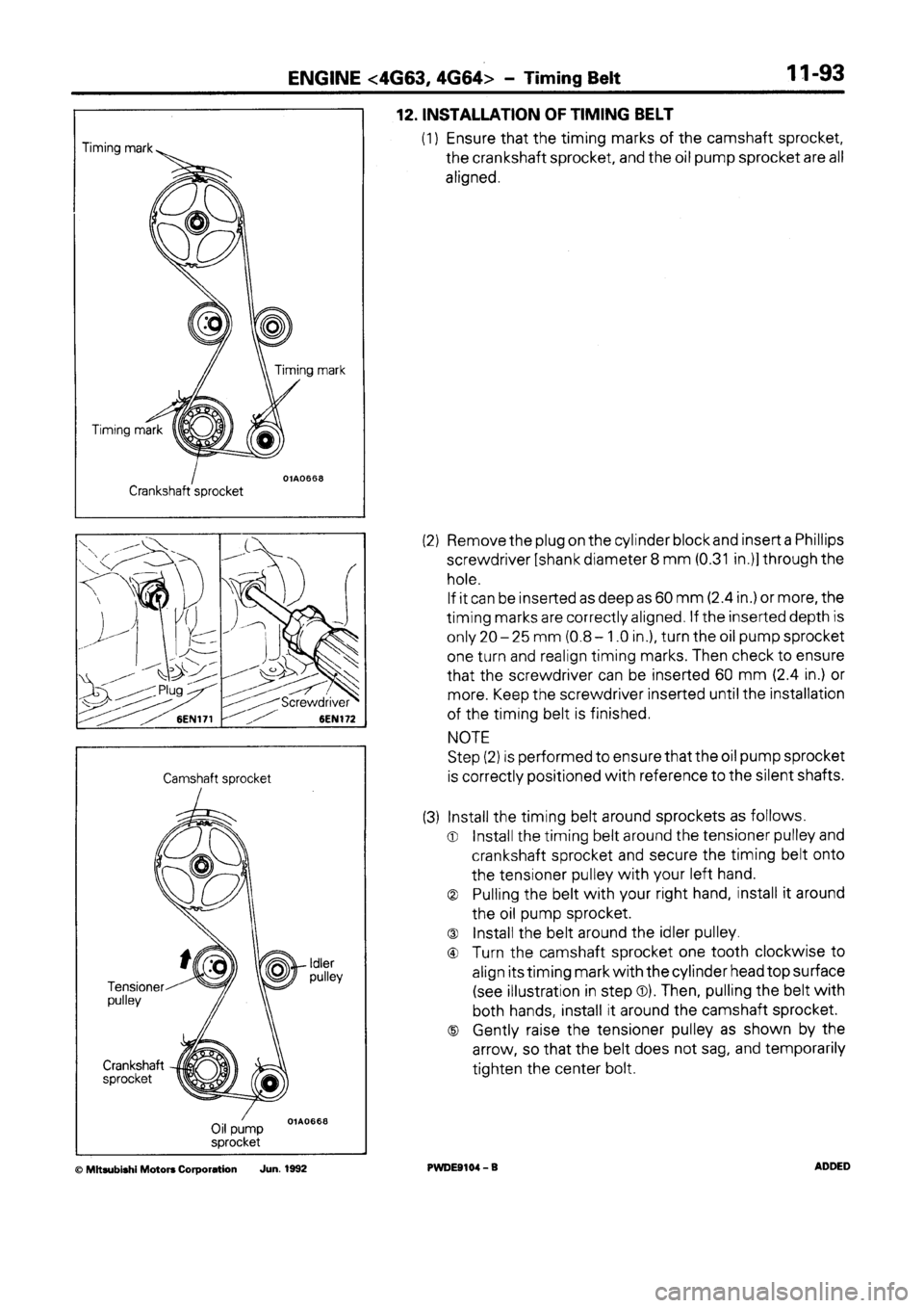 MITSUBISHI SPACE RUNNER 1992 Workshop Manual MITSUBISHI SPACE RUNNER 1992 Workshop Manual