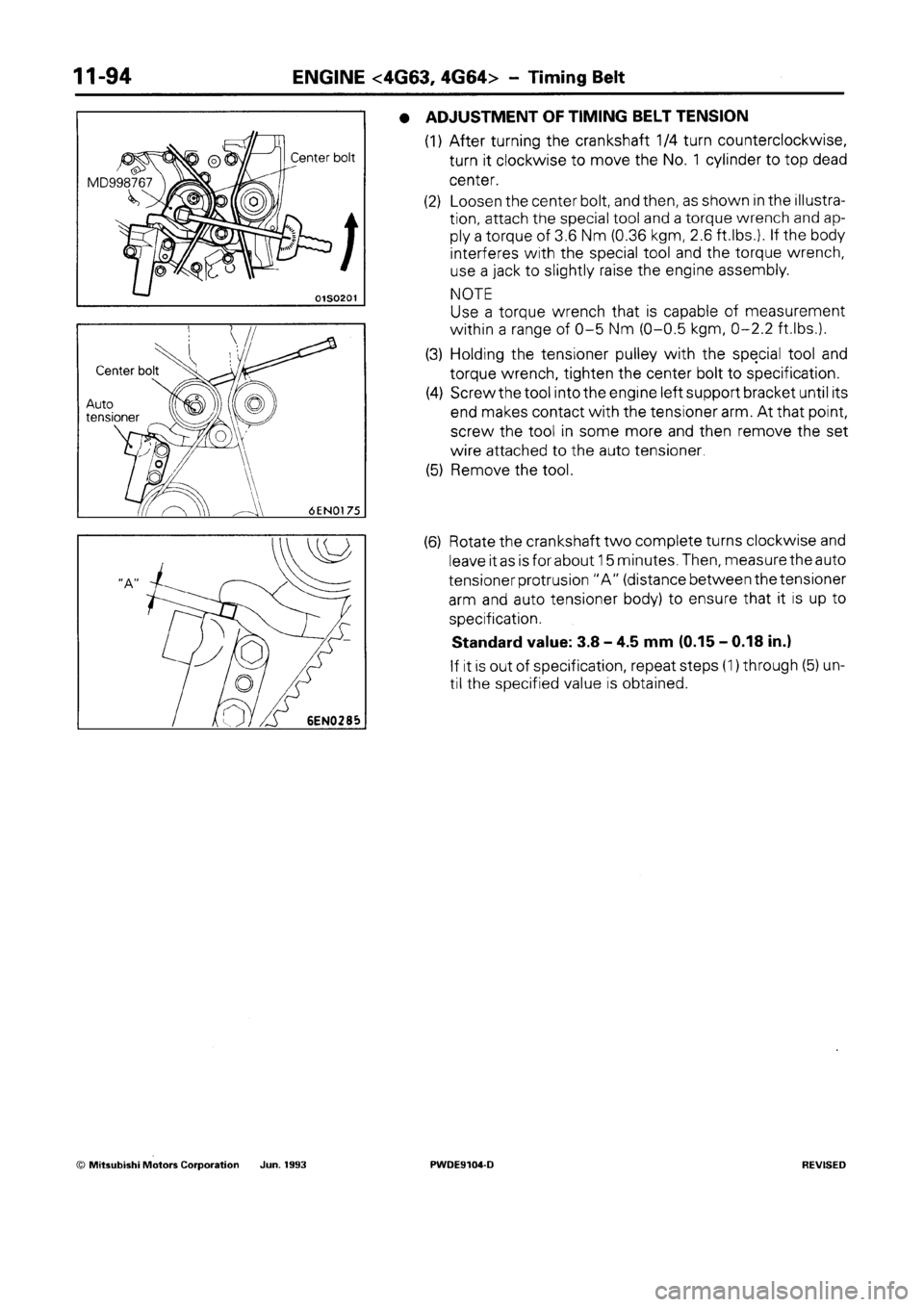 MITSUBISHI SPACE RUNNER 1992 Workshop Manual MITSUBISHI SPACE RUNNER 1992 Workshop Manual