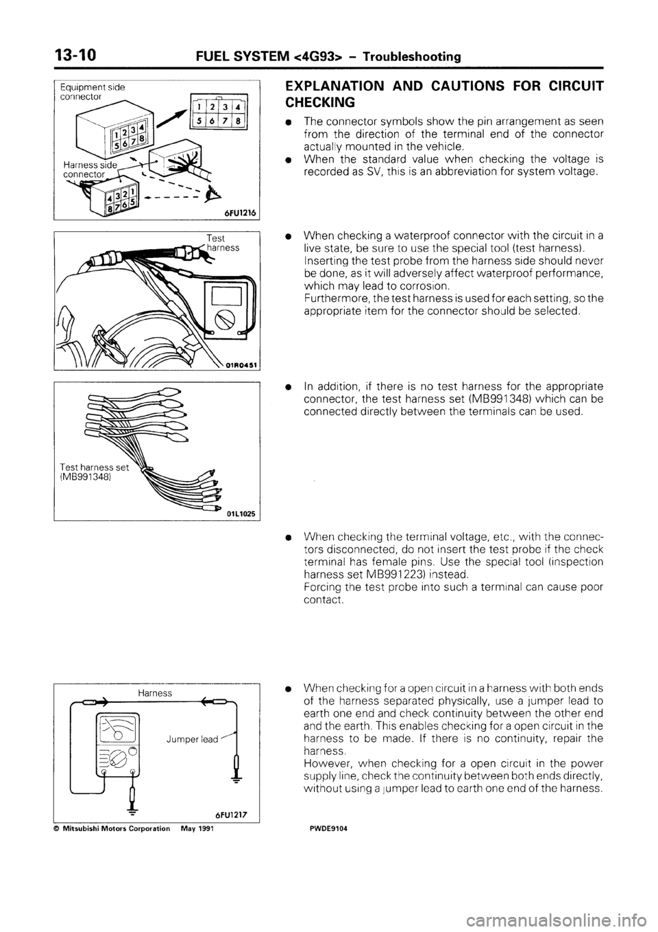 MITSUBISHI SPACE RUNNER 1992 Workshop Manual MITSUBISHI SPACE RUNNER 1992 Workshop Manual