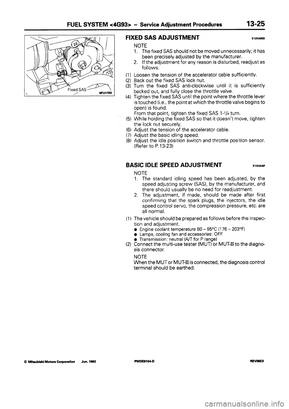MITSUBISHI SPACE RUNNER 1992 Workshop Manual MITSUBISHI SPACE RUNNER 1992 Workshop Manual