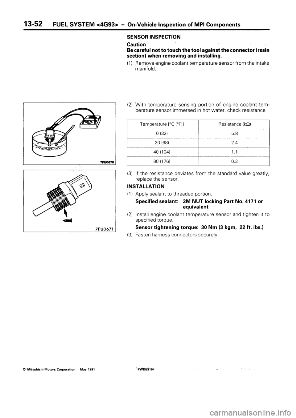 MITSUBISHI SPACE RUNNER 1992 Workshop Manual MITSUBISHI SPACE RUNNER 1992 Workshop Manual