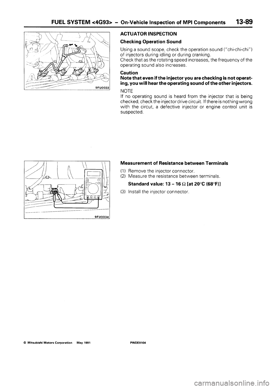 MITSUBISHI SPACE RUNNER 1992 Workshop Manual MITSUBISHI SPACE RUNNER 1992 Workshop Manual