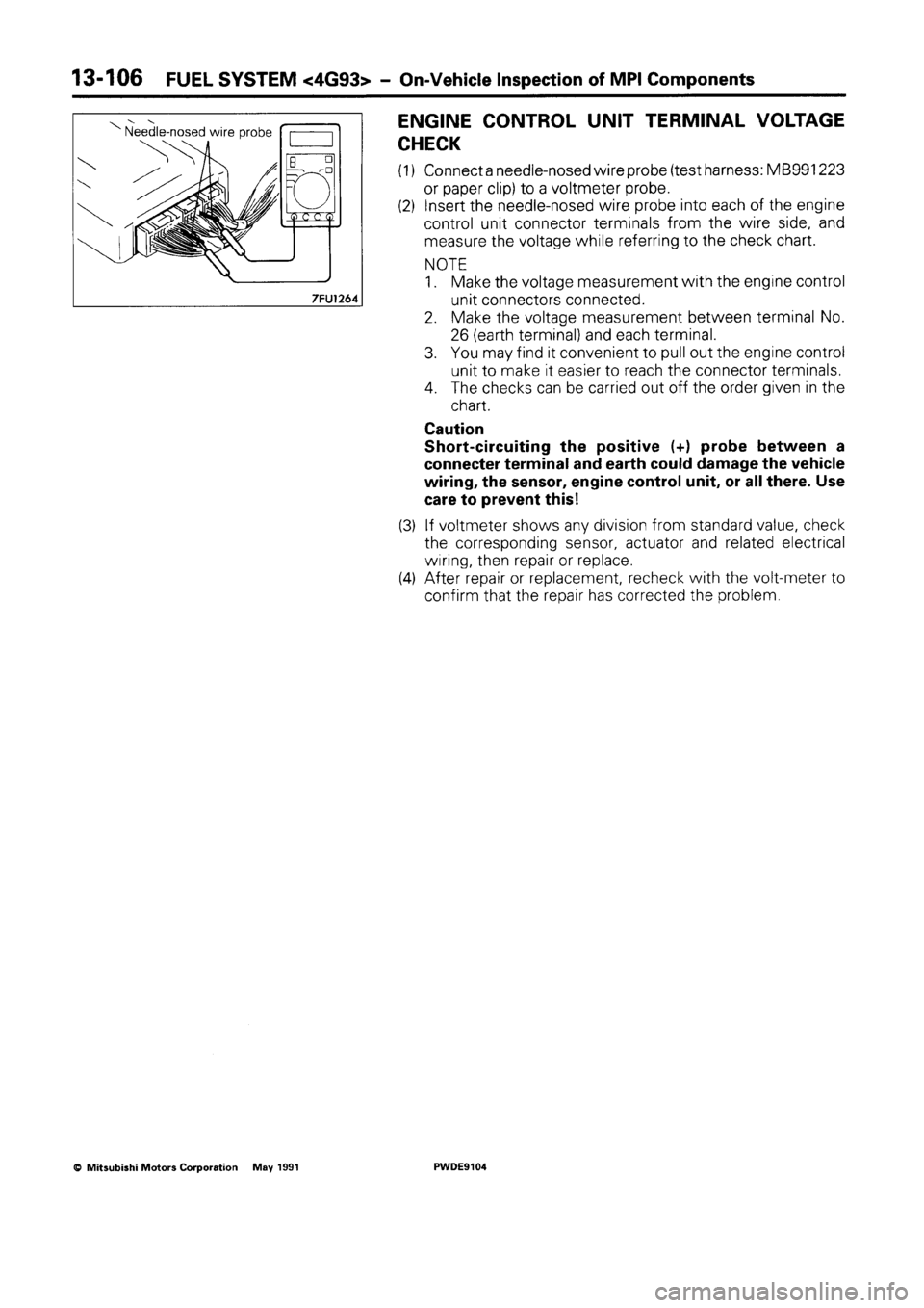 MITSUBISHI SPACE RUNNER 1992 Workshop Manual MITSUBISHI SPACE RUNNER 1992 Workshop Manual