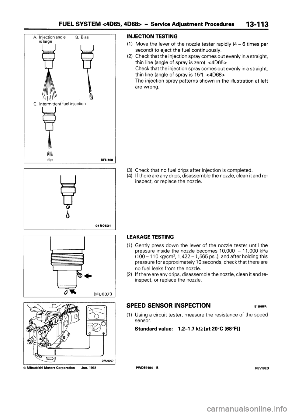 MITSUBISHI SPACE RUNNER 1992 Workshop Manual MITSUBISHI SPACE RUNNER 1992 Workshop Manual