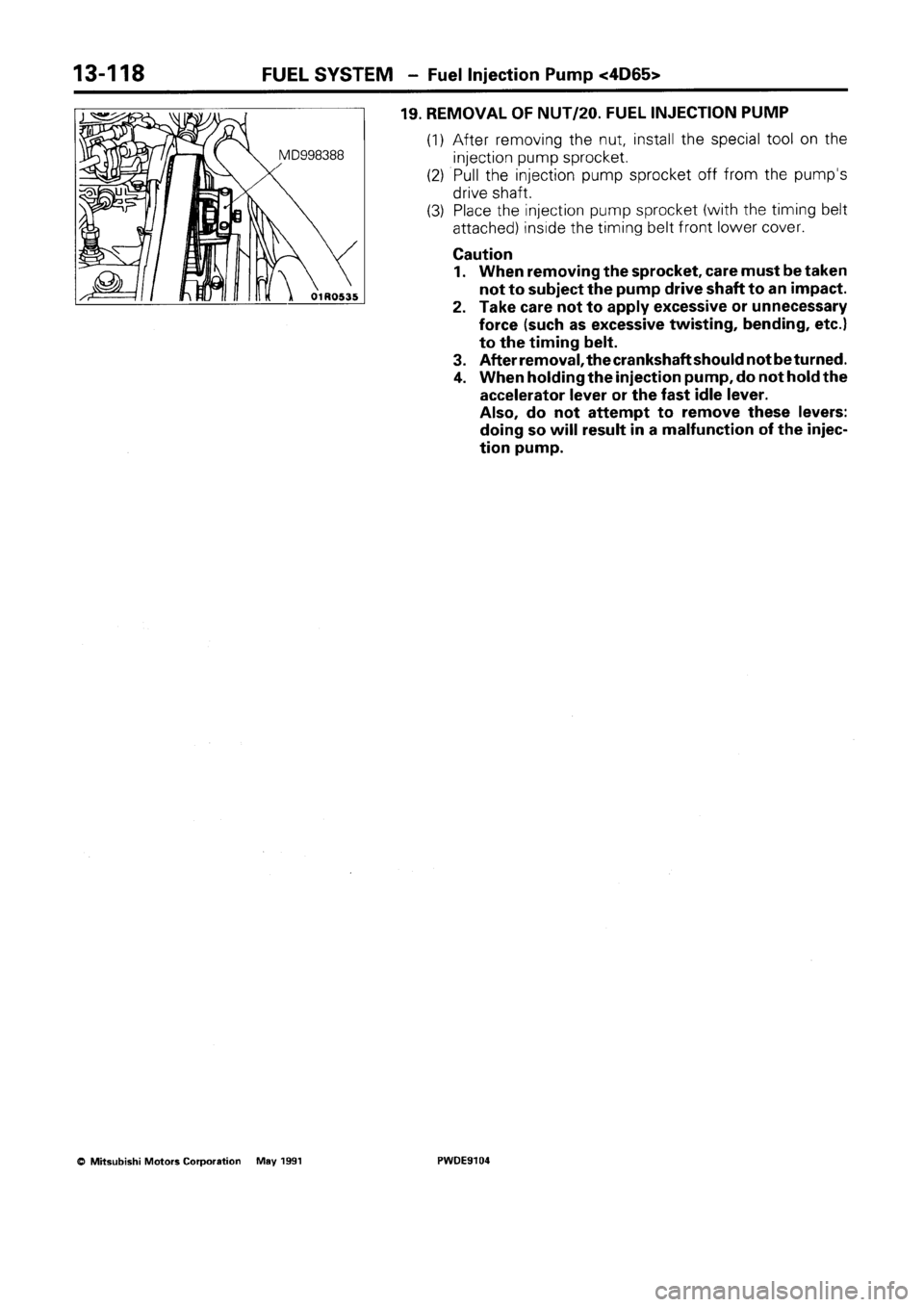 MITSUBISHI SPACE RUNNER 1992 Workshop Manual MITSUBISHI SPACE RUNNER 1992 Workshop Manual