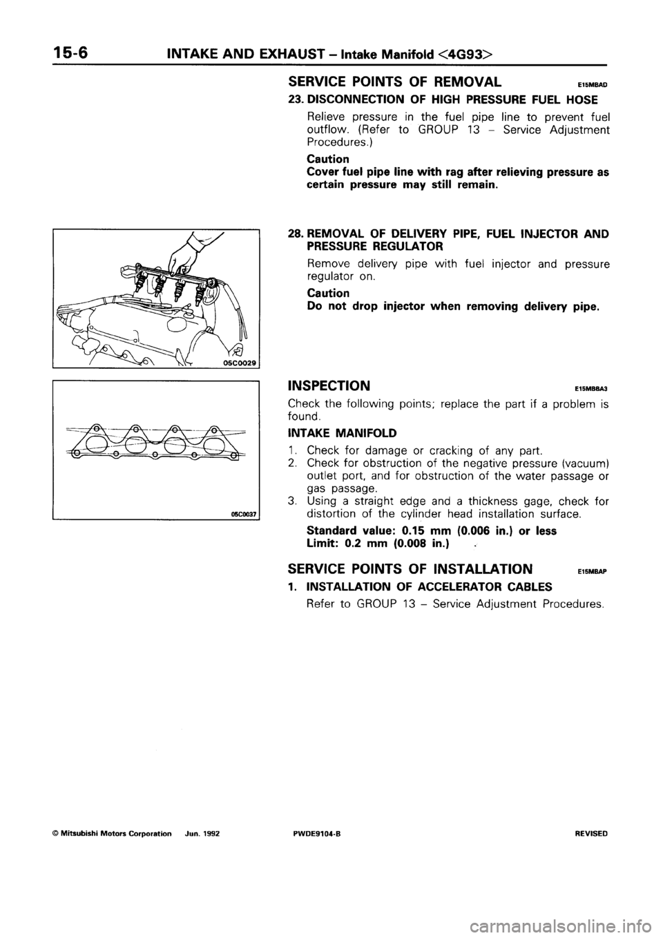 MITSUBISHI SPACE RUNNER 1992 Workshop Manual MITSUBISHI SPACE RUNNER 1992 Workshop Manual