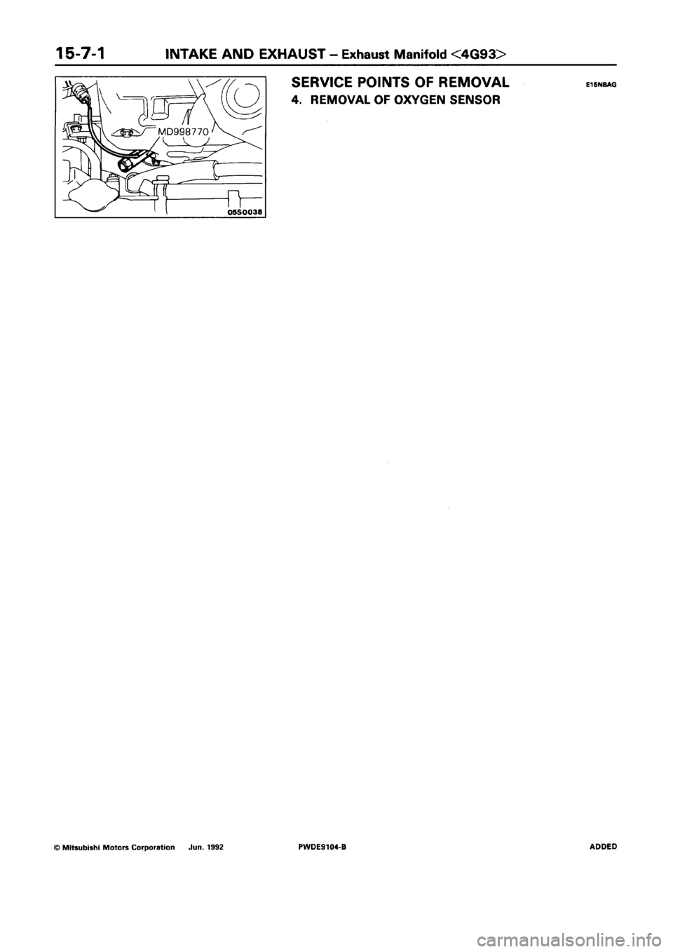MITSUBISHI SPACE RUNNER 1992  Workshop Manual 