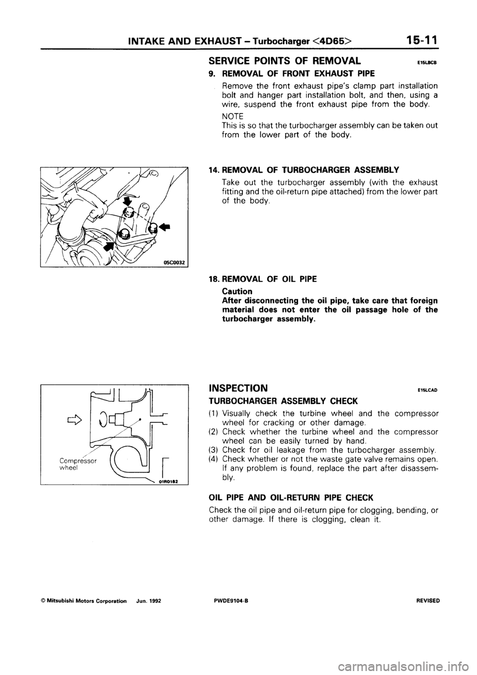 MITSUBISHI SPACE RUNNER 1992 Workshop Manual MITSUBISHI SPACE RUNNER 1992 Workshop Manual