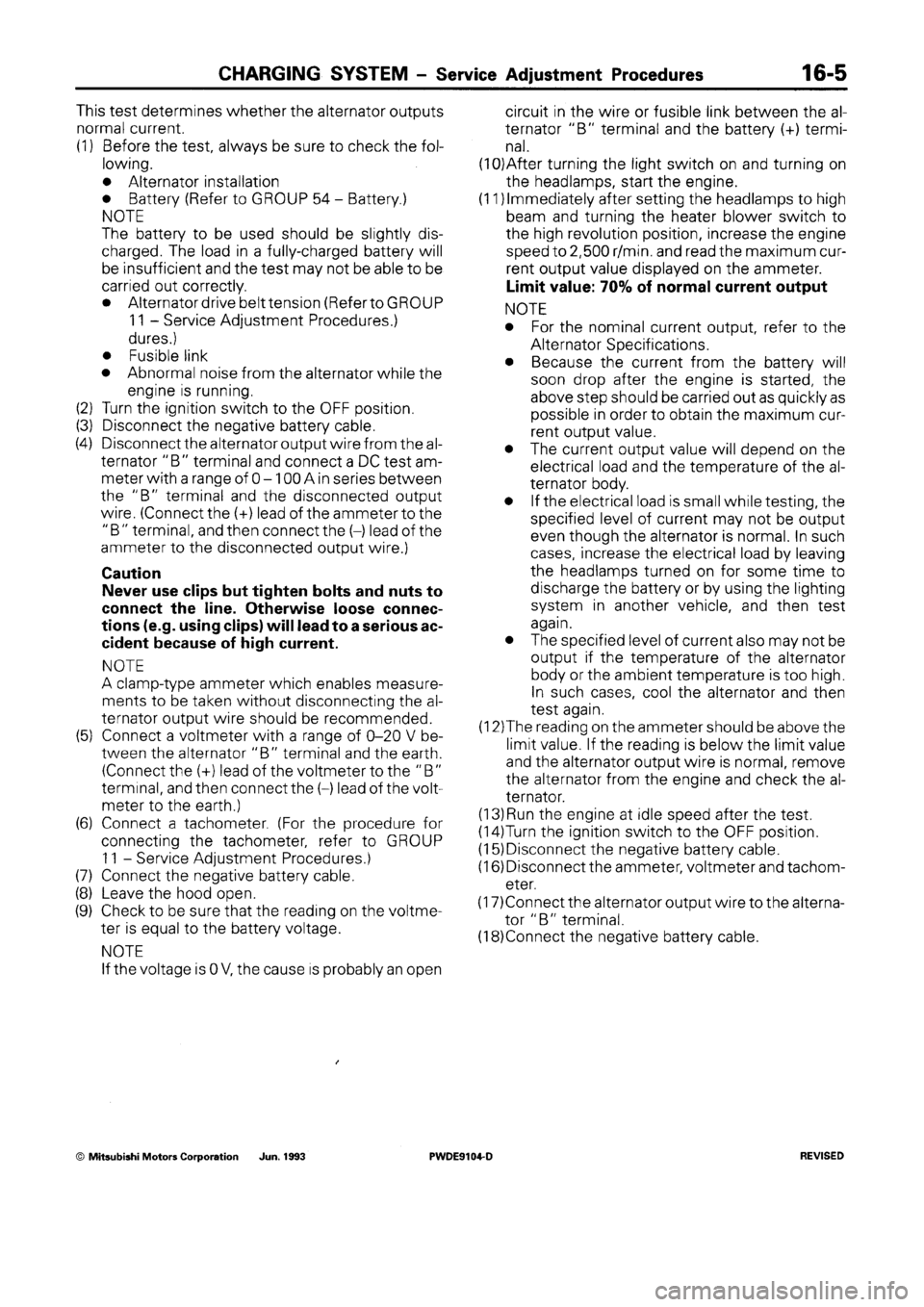 MITSUBISHI SPACE RUNNER 1992  Workshop Manual 