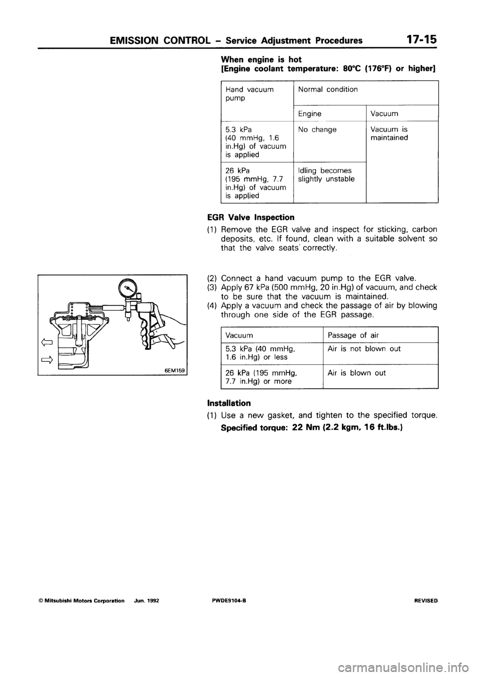 MITSUBISHI SPACE RUNNER 1992 Workshop Manual MITSUBISHI SPACE RUNNER 1992 Workshop Manual