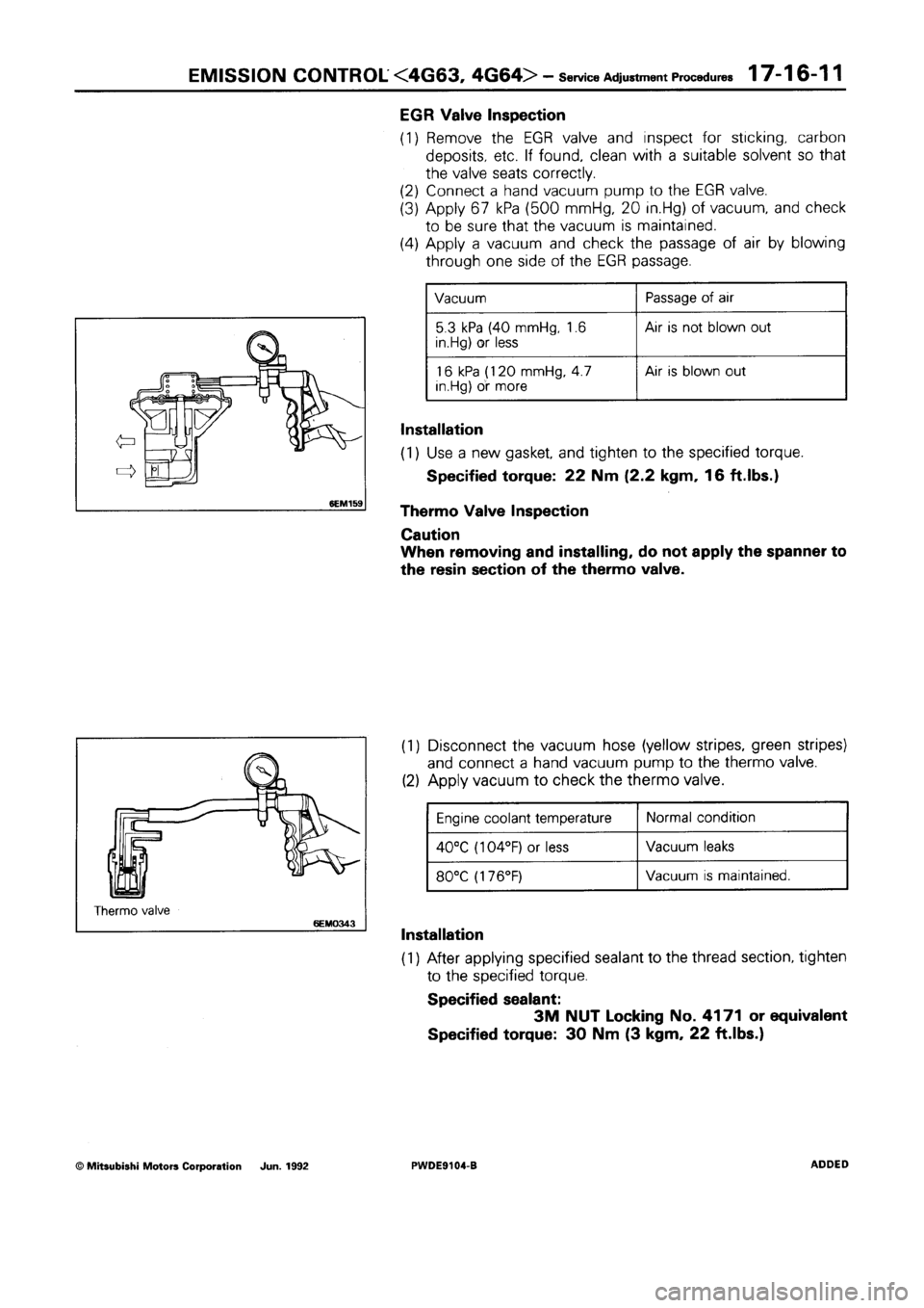 MITSUBISHI SPACE RUNNER 1992 Workshop Manual MITSUBISHI SPACE RUNNER 1992 Workshop Manual