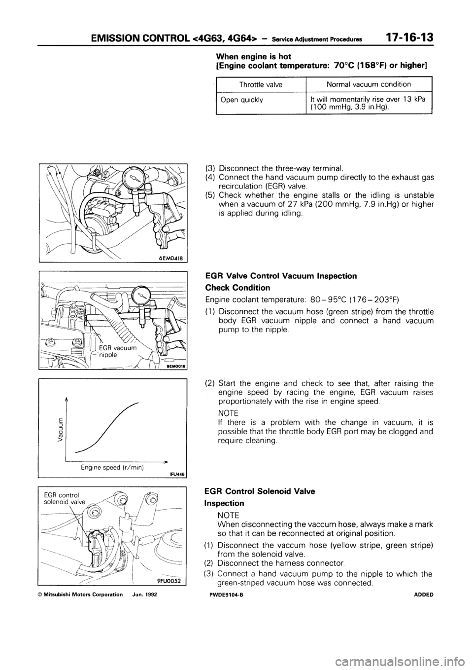 MITSUBISHI SPACE RUNNER 1992 Workshop Manual MITSUBISHI SPACE RUNNER 1992 Workshop Manual