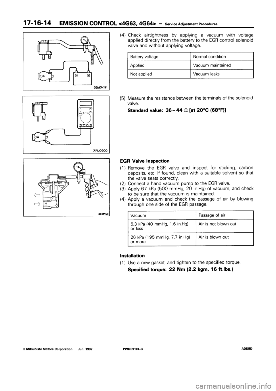 MITSUBISHI SPACE RUNNER 1992 Workshop Manual MITSUBISHI SPACE RUNNER 1992 Workshop Manual