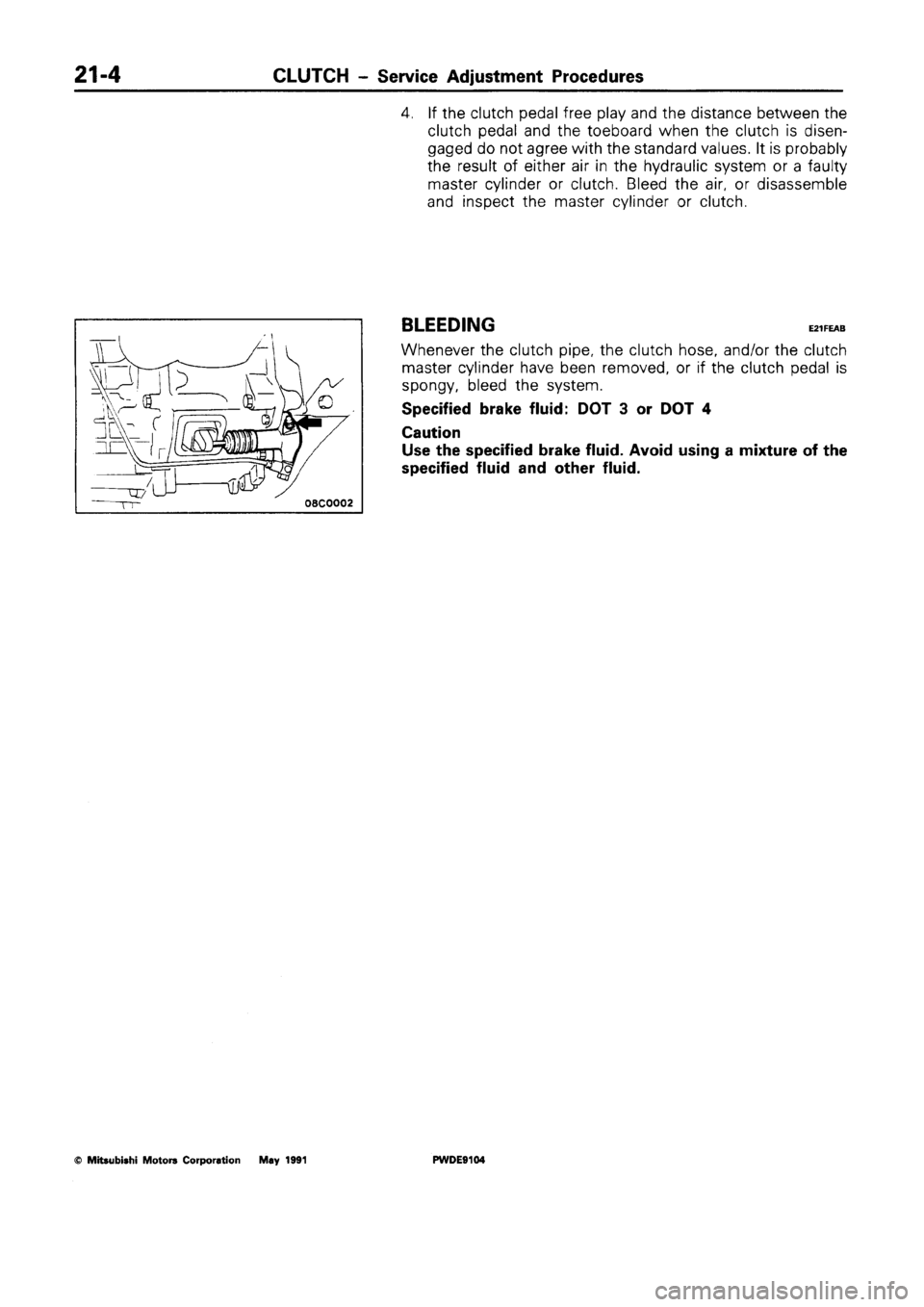 MITSUBISHI SPACE RUNNER 1992 Workshop Manual MITSUBISHI SPACE RUNNER 1992 Workshop Manual