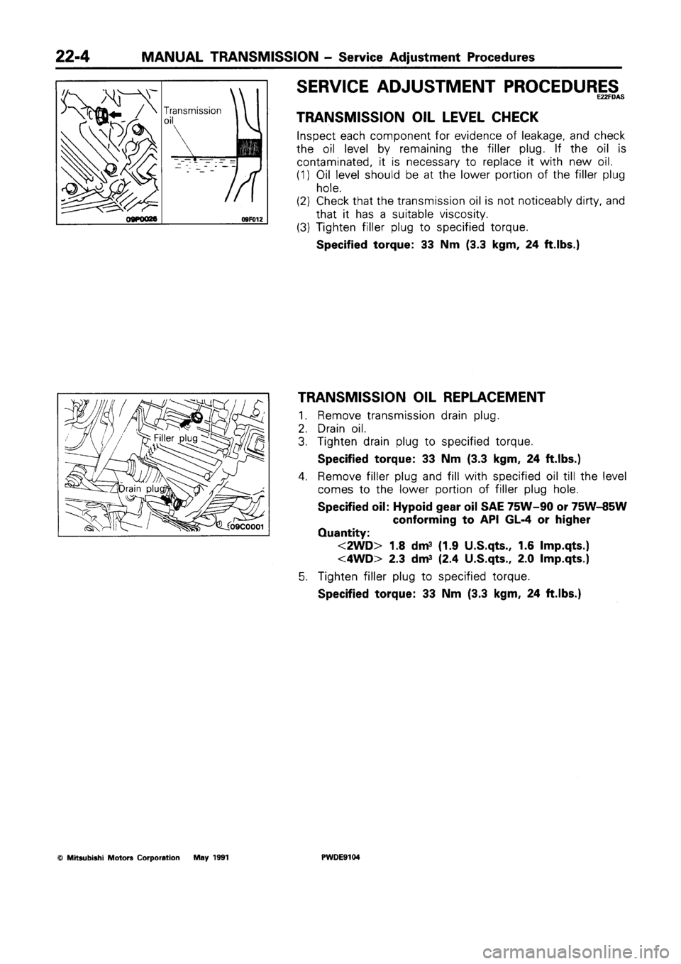 MITSUBISHI SPACE RUNNER 1992 Workshop Manual MITSUBISHI SPACE RUNNER 1992 Workshop Manual
