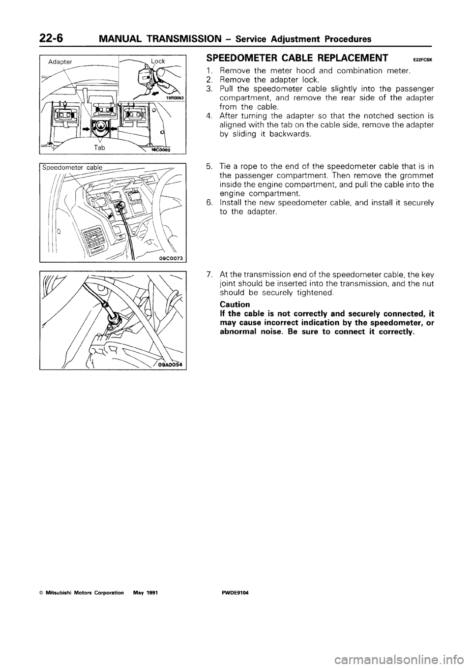 MITSUBISHI SPACE RUNNER 1992 Workshop Manual MITSUBISHI SPACE RUNNER 1992 Workshop Manual