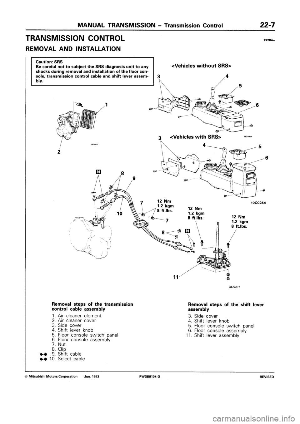 MITSUBISHI SPACE RUNNER 1992 Workshop Manual MITSUBISHI SPACE RUNNER 1992 Workshop Manual