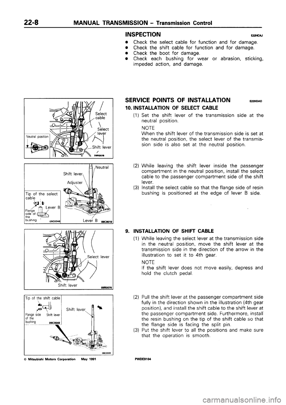 MITSUBISHI SPACE RUNNER 1992 Workshop Manual MITSUBISHI SPACE RUNNER 1992 Workshop Manual