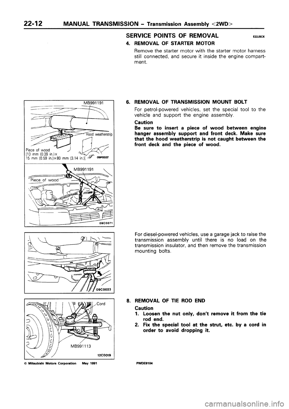 MITSUBISHI SPACE RUNNER 1992 Workshop Manual MITSUBISHI SPACE RUNNER 1992 Workshop Manual
