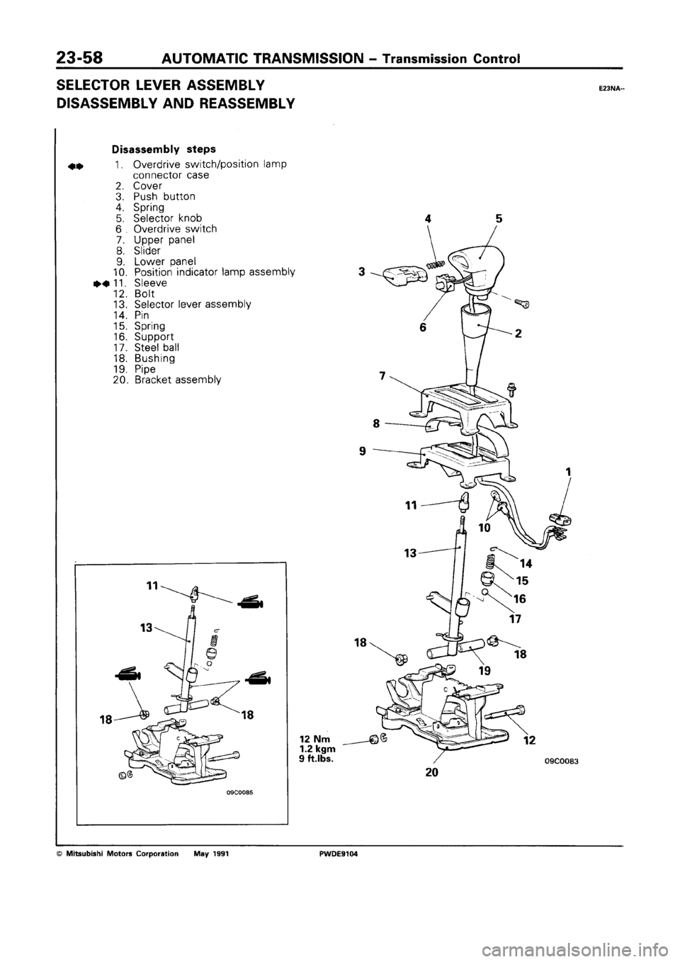MITSUBISHI SPACE RUNNER 1992  Workshop Manual 