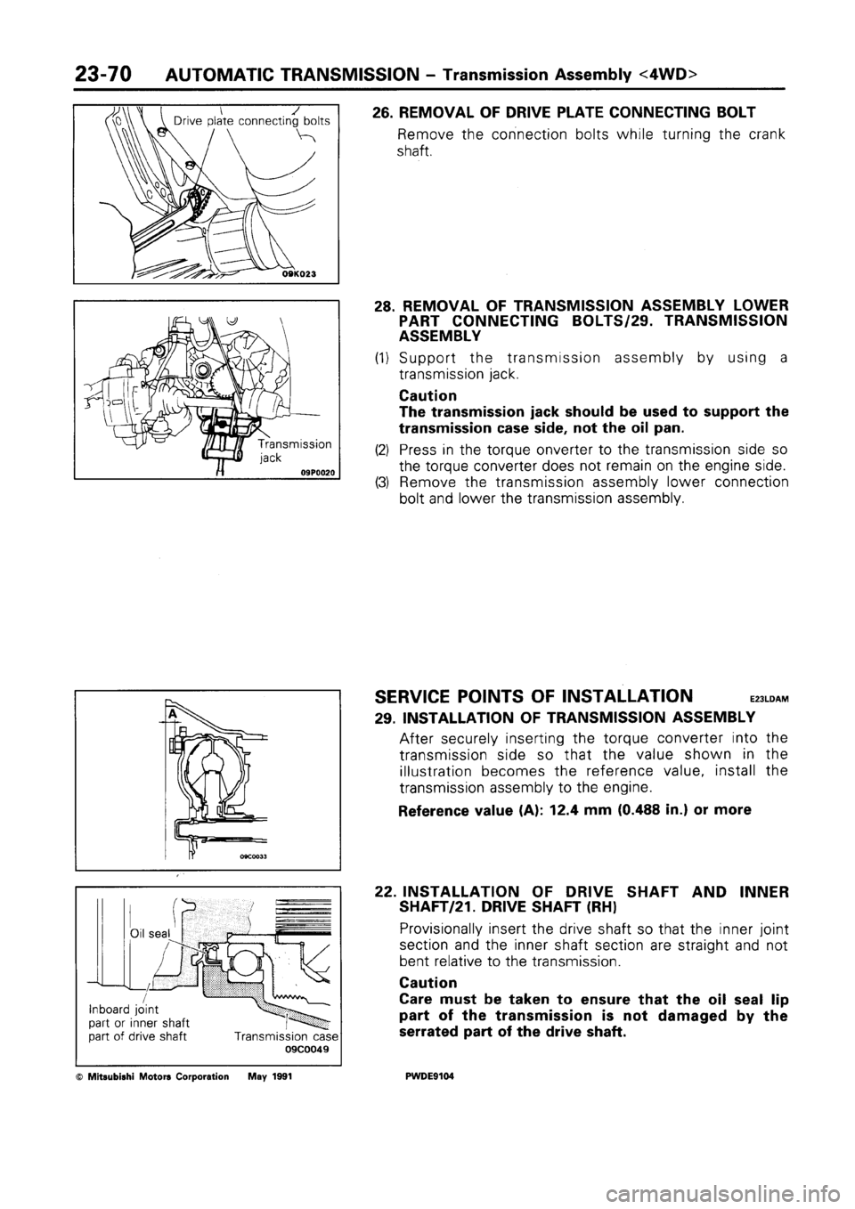 MITSUBISHI SPACE RUNNER 1992 Workshop Manual MITSUBISHI SPACE RUNNER 1992 Workshop Manual