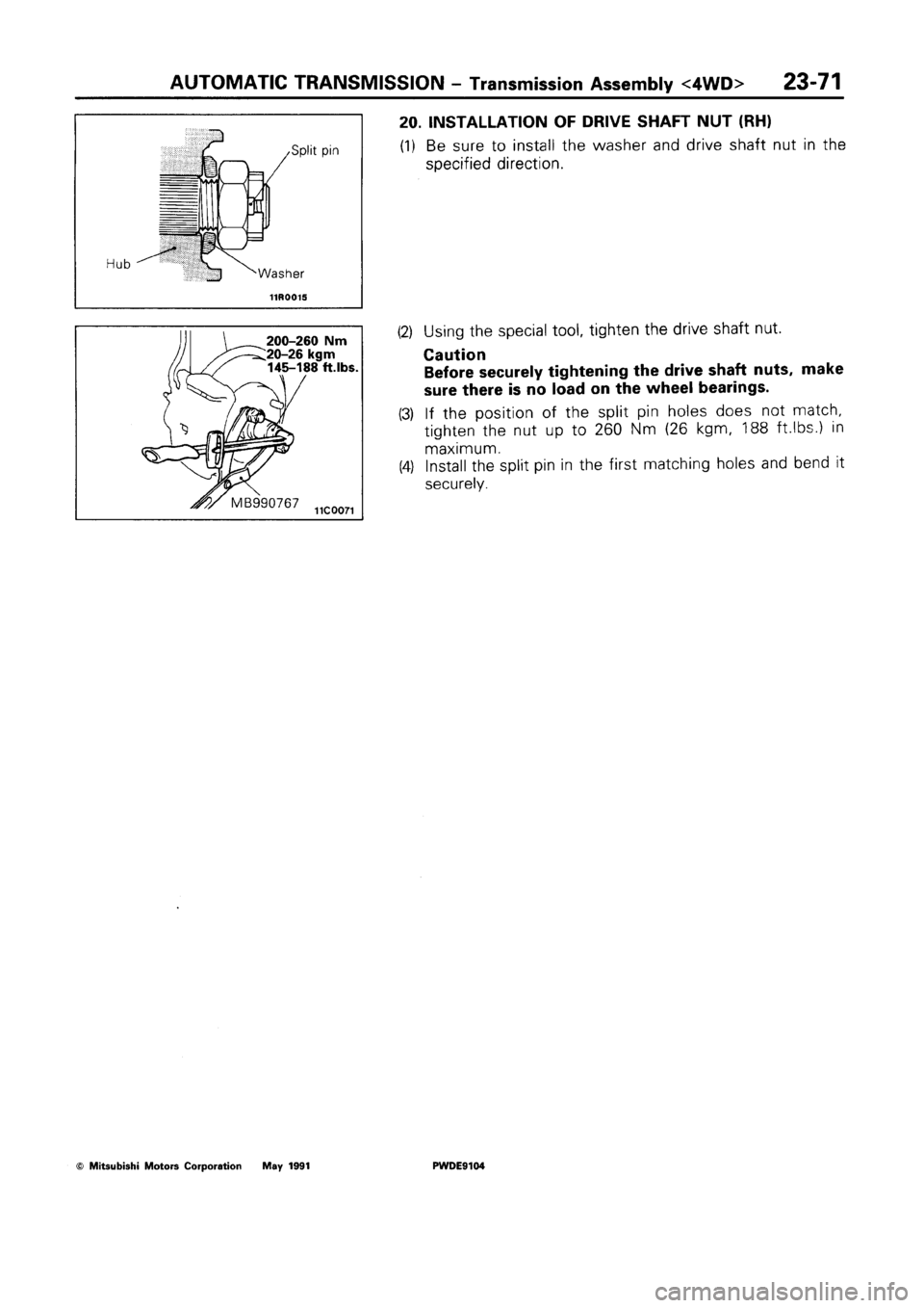 MITSUBISHI SPACE RUNNER 1992 Workshop Manual MITSUBISHI SPACE RUNNER 1992 Workshop Manual