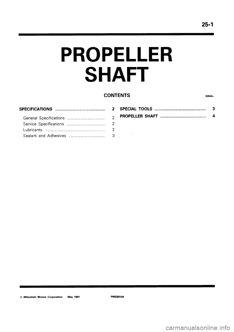 MITSUBISHI SPACE RUNNER 1992 Workshop Manual MITSUBISHI SPACE RUNNER 1992 Workshop Manual