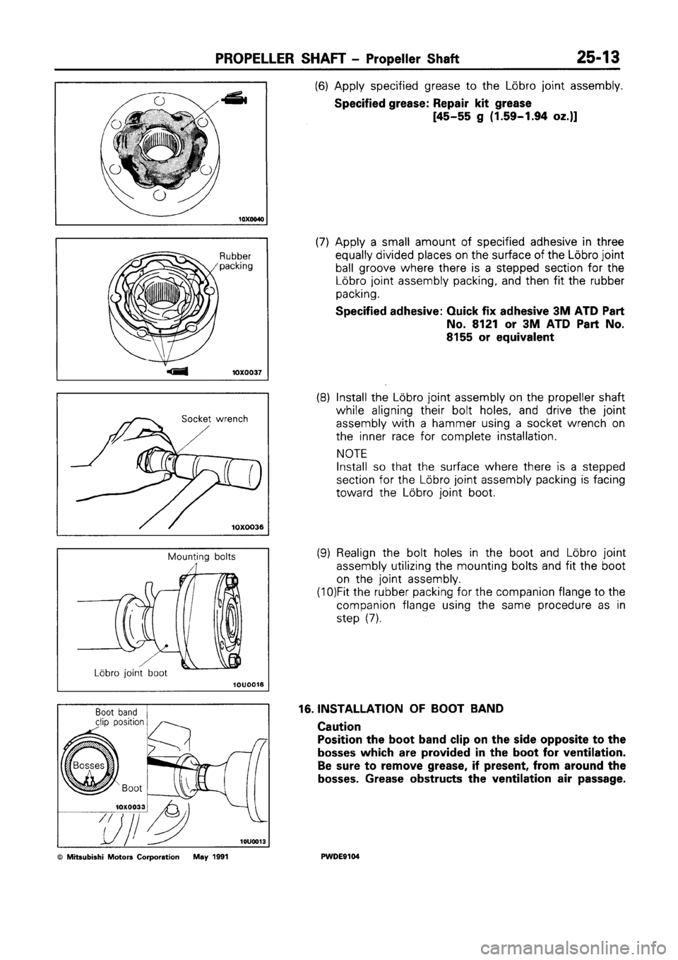 MITSUBISHI SPACE RUNNER 1992 Workshop Manual MITSUBISHI SPACE RUNNER 1992 Workshop Manual