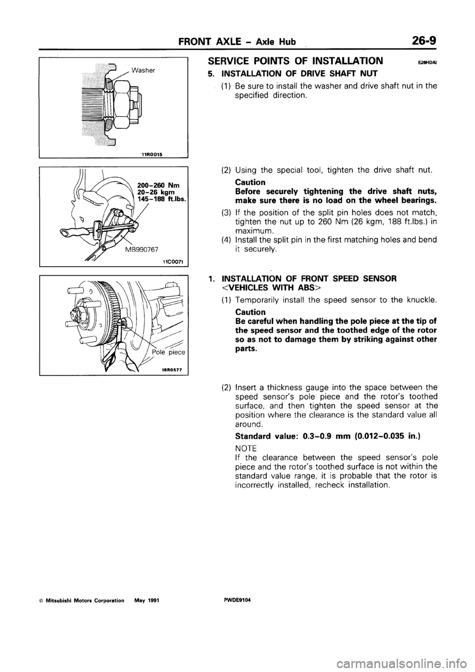 MITSUBISHI SPACE RUNNER 1992 Workshop Manual MITSUBISHI SPACE RUNNER 1992 Workshop Manual