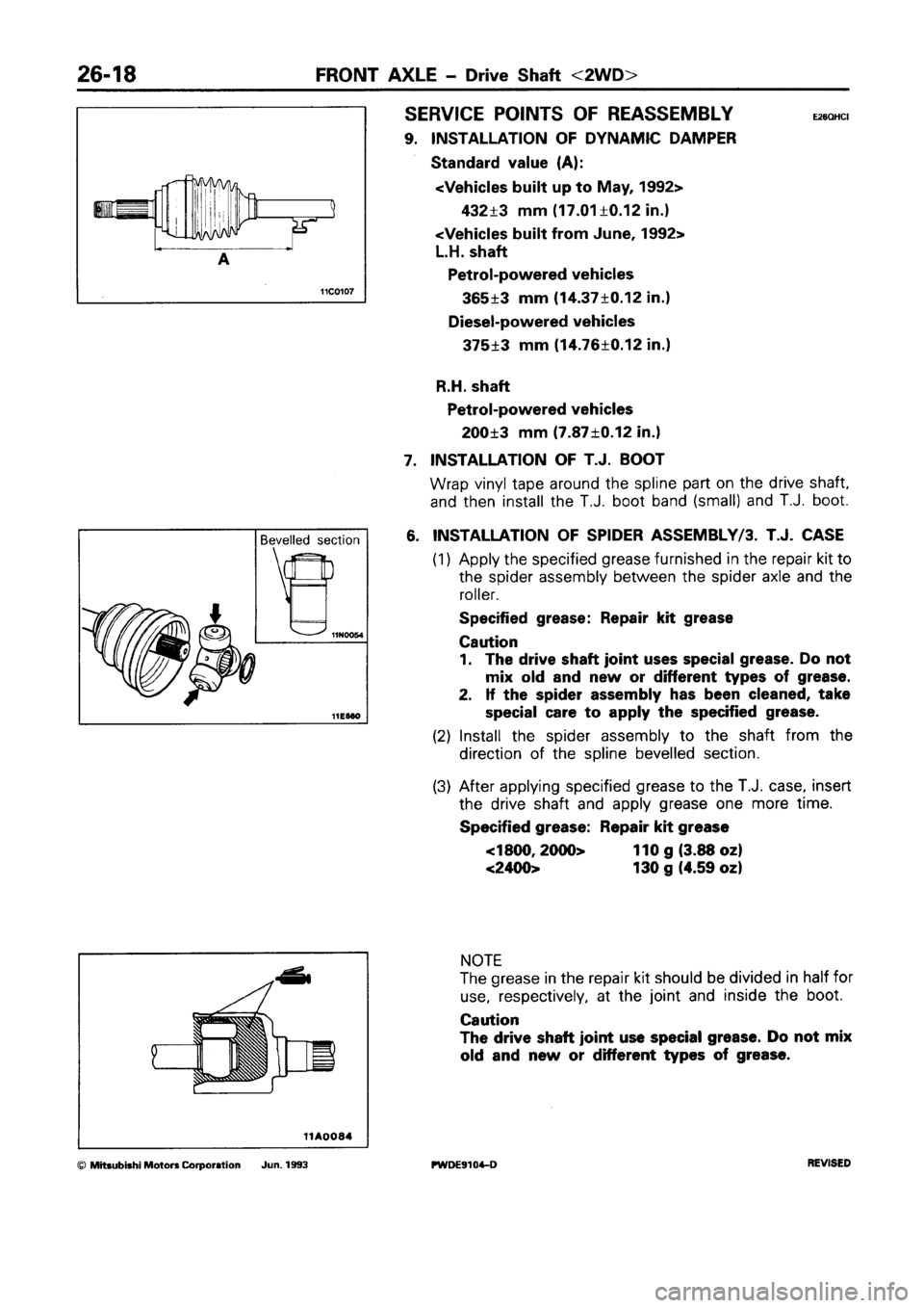 MITSUBISHI SPACE RUNNER 1992 Workshop Manual MITSUBISHI SPACE RUNNER 1992 Workshop Manual